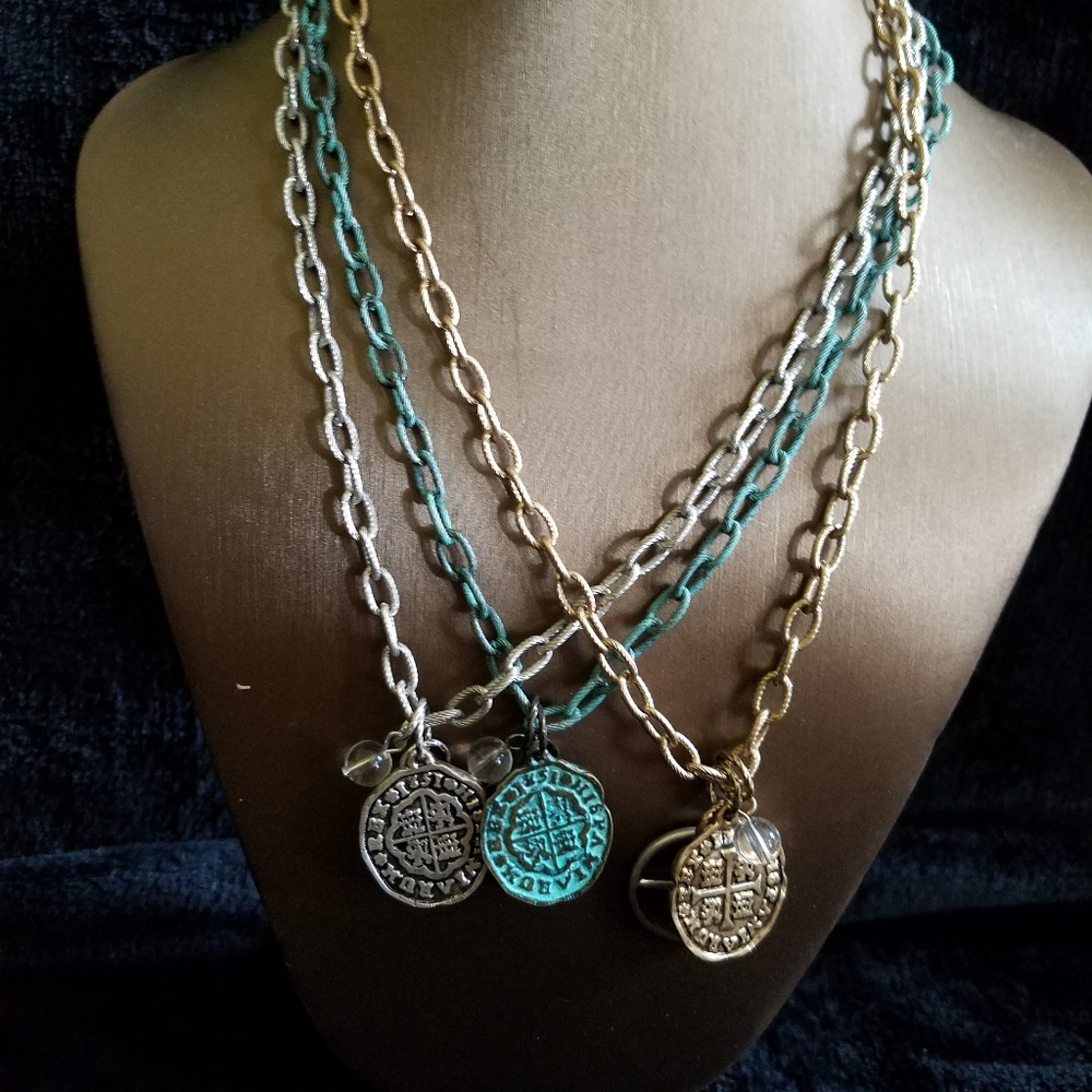 Set of 3 peace sign necklaces